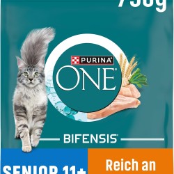 Purina One Bifensis Senior 11+ Dry Cat Food, Rich in Chicken, Pack of 6 (6 x 750 g)