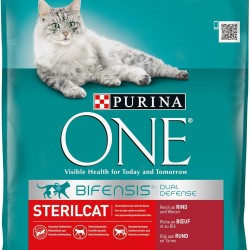 Purina One Bifensis Sterilcat Dry Food for Castrated Cats - Healthy Metabolism, Pack of 6 Purina One Bifensis Sterilcat Dry Food for Castrated Cats - Healthy Metabolism, Pack of 6