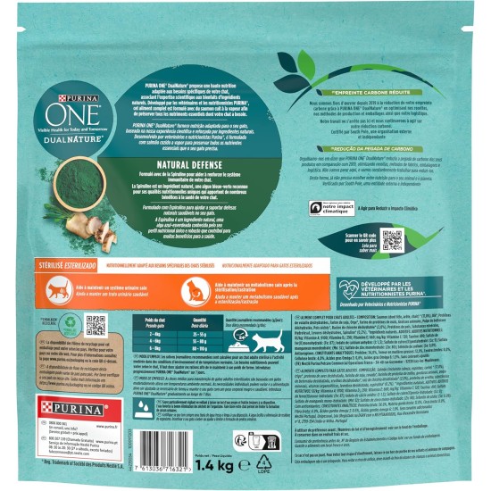 Purina One Dua Nature Spirulina Salmon Cat Food 1.4kg Purina One Dua Nature Spirulina Salmon Cat Food 1.4kg