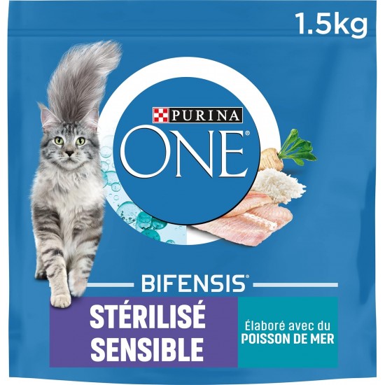 Purina One Sensitive Cat - Cibo per Gatti with Tacchino and Riso, 450 g, pack of 10 Purina One Sensitive Cat - Cibo per Gatti with Tacchino and Riso, 450 g, pack of 10