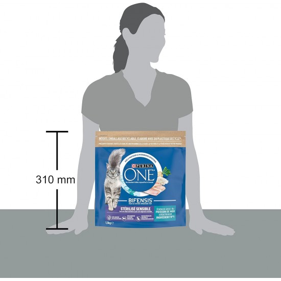 Purina One Sensitive Cat - Cibo per Gatti with Tacchino and Riso, 450 g, pack of 10 Purina One Sensitive Cat - Cibo per Gatti with Tacchino and Riso, 450 g, pack of 10