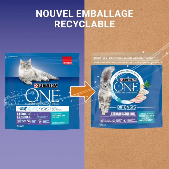 Purina One Sensitive Cat - Cibo per Gatti with Tacchino and Riso, 450 g, pack of 10 Purina One Sensitive Cat - Cibo per Gatti with Tacchino and Riso, 450 g, pack of 10