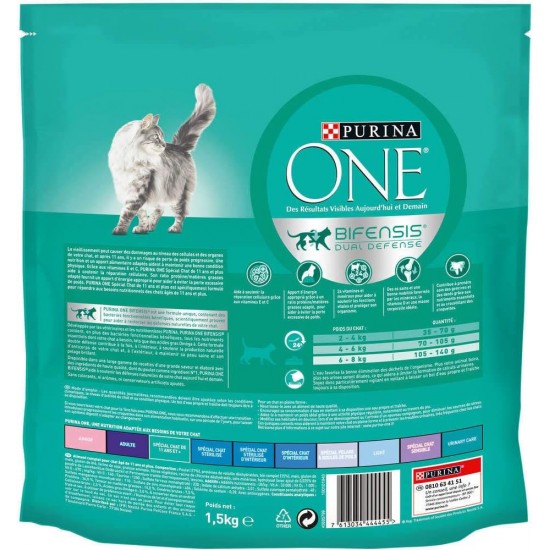 Purina One Sensitive Cat - Cibo per Gatti with Tacchino and Riso, 450 g, pack of 10 Purina One Sensitive Cat - Cibo per Gatti with Tacchino and Riso, 450 g, pack of 10