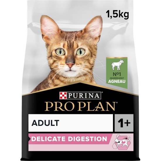 Purina Pro Plan Adult 1+ Delicate Digestion Rich in Lamb Dry Food Cat 1.5 kg Bag Purina Pro Plan Adult 1+ Delicate Digestion Rich in Lamb Dry Food Cat 1.5 kg Bag