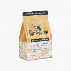 Purr & Miaow - Grain-Free Complete Dry Food for Sensitive Cats, Salmon & Herring, 1.5 kg