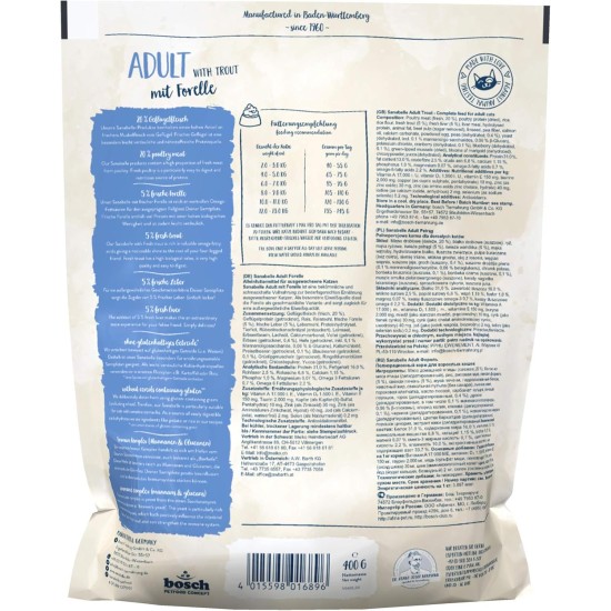 Sanabelle Adult with Trout | Dry Cat Food for Adult Cats (from 12th Month) | 6 x 400g Sanabelle Adult with Trout | Dry Cat Food for Adult Cats (from 12th Month) | 6 x 400g