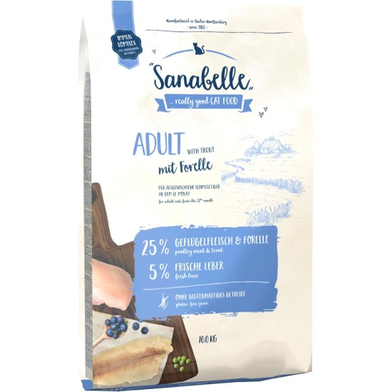 Sanabelle Adult with Trout | Dry Cat Food for Adult Cats (from 12th Month) | 6 x 400g Sanabelle Adult with Trout | Dry Cat Food for Adult Cats (from 12th Month) | 6 x 400g