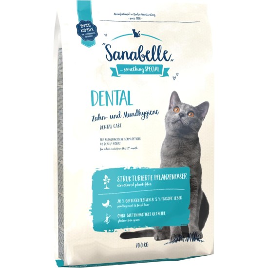 Sanabelle Dental Dry Cat Food for Adult Cats for Teeth Cleaning and Teeth Care 6 x 400 g Sanabelle Dental Dry Cat Food for Adult Cats for Teeth Cleaning and Teeth Care 6 x 400 g