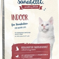 Sanabelle Indoor Dry Cat Food for Adult Cats (from 12th Month) Especially Suitable for Domestic Cats and Cats with Reduced Movement 4 x 2 kg