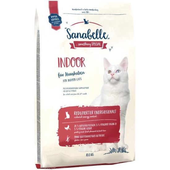 Sanabelle Indoor Dry Cat Food for Adult Cats (from the 12th Month) Especially Suitable for Domestic Cats and Cats with Reduced Movement | 6 x 400 g Sanabelle Indoor Dry Cat Food for Adult Cats (from the 12th Month) Especially Suitable for Domestic Cats and Cats with Reduced Movement | 6 x 400 g