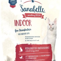 Sanabelle Indoor Dry Cat Food for Adult Cats (from the 12th Month) Especially Suitable for Domestic Cats and Cats with Reduced Movement | 6 x 400 g