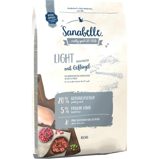 Sanabelle Light Dry Cat Food with Reduced Energy Content for Overweight Cats 6 x 400 g Sanabelle Light Dry Cat Food with Reduced Energy Content for Overweight Cats 6 x 400 g