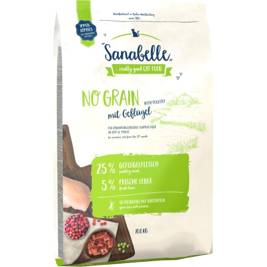 Sanabelle, No Grain With Poultry, Dry Cat Food For Nutrition-Sensitive Cats Sanabelle, No Grain With Poultry, Dry Cat Food For Nutrition-Sensitive Cats