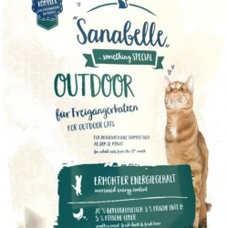 Sanabelle Outdoor Dry Cat Food for Adult Cats (from the 12th Month) Especially Suitable for Outdoor Cats with Increased Range of Movement 6 x 400 g
