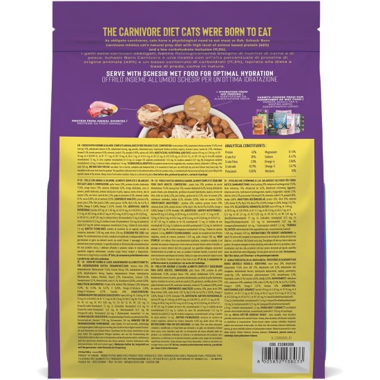 Schesir Born Carnivore Baked Chicken & Herring Adult Cat Dry Food 255g Bag Schesir Born Carnivore Baked Chicken & Herring Adult Cat Dry Food 255g Bag