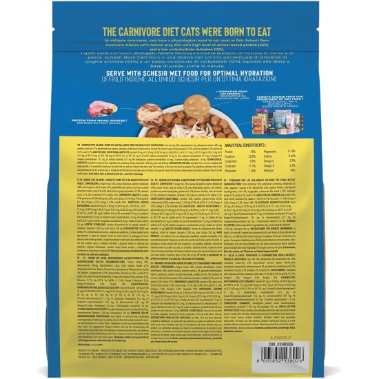 Schesir Born Carnivore Baked Chicken & Herring Adult Cat Dry Food 255g Bag Schesir Born Carnivore Baked Chicken & Herring Adult Cat Dry Food 255g Bag