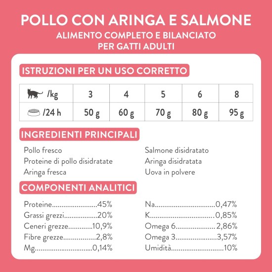 Schesir Born Carnivore Baked Chicken & Herring Adult Cat Dry Food 255g Bag Schesir Born Carnivore Baked Chicken & Herring Adult Cat Dry Food 255g Bag