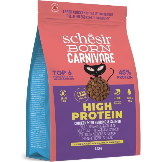 Schesir Born Carnivore Baked Chicken and Egg Adult Cat Dry Food (1.25 kg Bag) Schesir Born Carnivore Baked Chicken and Egg Adult Cat Dry Food (1.25 kg Bag)