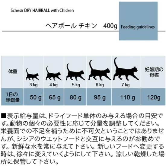 Schesir Cat Adult Maintenance Hairball with Chicken, Dry Cat Food for Adults Cats, Dry Food in Bag, Pack of 1 (1 x 400 g) Schesir Cat Adult Maintenance Hairball with Chicken, Dry Cat Food for Adults Cats, Dry Food in Bag, Pack of 1 (1 x 400 g)
