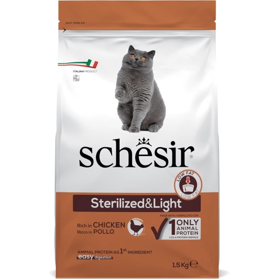 Schesir Sterilized And Overweight 1,5 KG Schesir Sterilized And Overweight 1,5 KG