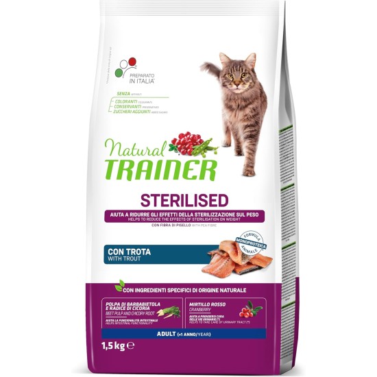 Sterilised Cat Food - Monoprotein Formula - Trout - 1.5kg Sterilised Cat Food - Monoprotein Formula - Trout - 1.5kg