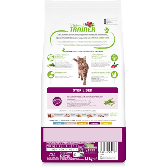 Sterilised Cat Food - Monoprotein Formula - Trout - 1.5kg Sterilised Cat Food - Monoprotein Formula - Trout - 1.5kg
