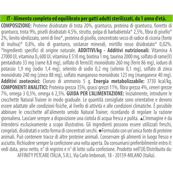 Sterilised Cat Food - Monoprotein Formula - Trout - 1.5kg Sterilised Cat Food - Monoprotein Formula - Trout - 1.5kg