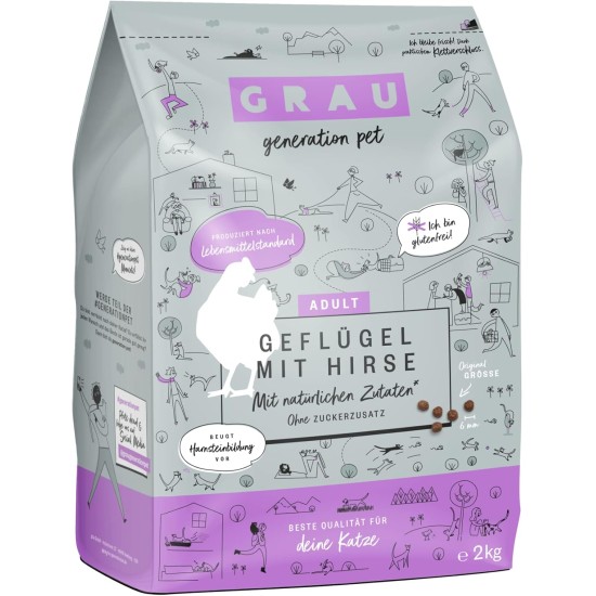 The Original Dry Food for Cats - Poultry with Millet, 1 Pack (1 x 2 kg), Gluten-Free, for Adult and Older Cats The Original Dry Food for Cats - Poultry with Millet, 1 Pack (1 x 2 kg), Gluten-Free, for Adult and Older Cats