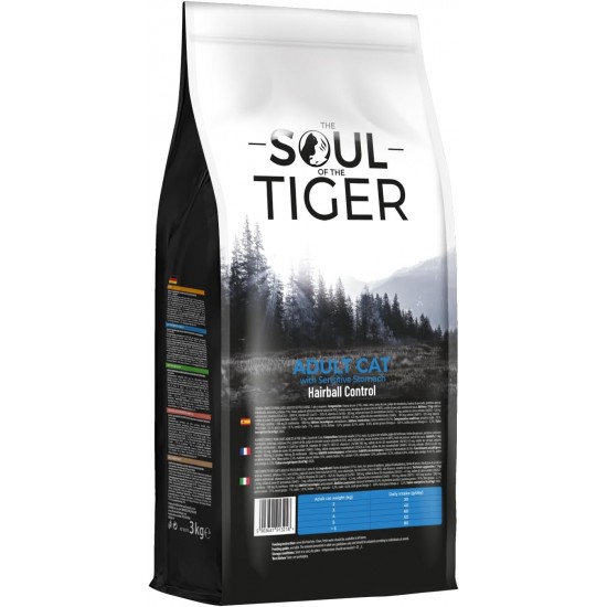 The Soul of the Tiger - Dry Food for Adult Cats, Grain Free with Salmon and Potatoes, for Castrated Cats, Gentle Formula, 8 kg The Soul of the Tiger - Dry Food for Adult Cats, Grain Free with Salmon and Potatoes, for Castrated Cats, Gentle Formula, 8 kg