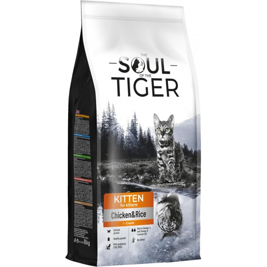 The Soul of the Tiger - Dry Food for Adult Cats, Grain Free with Salmon and Potatoes, for Castrated Cats, Gentle Formula, 8 kg The Soul of the Tiger - Dry Food for Adult Cats, Grain Free with Salmon and Potatoes, for Castrated Cats, Gentle Formula, 8 kg