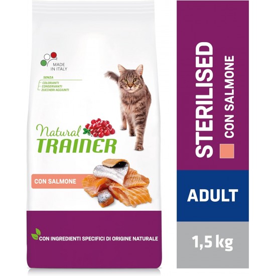 Trainer Natural Natural tr. Cat Adult Sterilised Ham kg. 1.5 Trainer Natural Natural tr. Cat Adult Sterilised Ham kg. 1.5