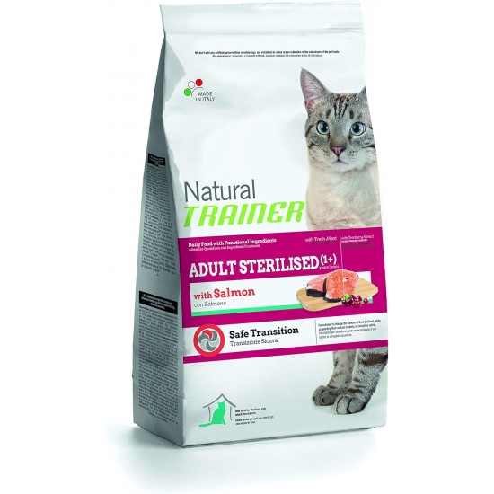 Trainer Natural Natural tr. Cat Adult Sterilised Salmon kg. 3 Trainer Natural Natural tr. Cat Adult Sterilised Salmon kg. 3