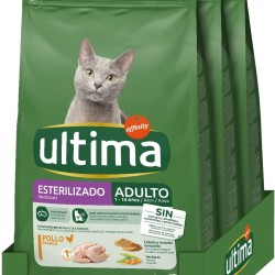 Ultima Sterilised Adult Chicken Dry Cat Food 3 x 3kg Total 9kg
