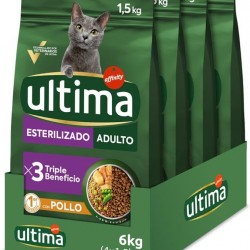 Ultima Sterilised Chicken Dry Cat Food 4 x 1.5kg Total 6kg Ultima Sterilised Chicken Dry Cat Food 4 x 1.5kg Total 6kg