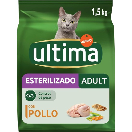 Ultima Sterilised Chicken Dry Cat Food 4 x 1.5kg Total 6kg Ultima Sterilised Chicken Dry Cat Food 4 x 1.5kg Total 6kg