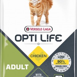 VERSELE LAGA Opti Life Adult Dry Cat Food - Food for Adults Cats - Grain-Free - with Chicken - 2.5 kg VERSELE LAGA Opti Life Adult Dry Cat Food - Food for Adults Cats - Grain-Free - with Chicken - 2.5 kg
