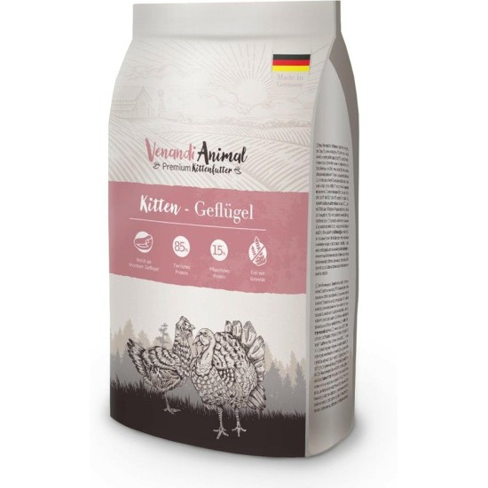 Venandi Animal - Premium Cat Food - Kitten - Poultry, with Lots of Fresh Meat, Dry Food, Grain-Free, Pack of 1 (1 x 1.5 kg) Venandi Animal - Premium Cat Food - Kitten - Poultry, with Lots of Fresh Meat, Dry Food, Grain-Free, Pack of 1 (1 x 1.5 kg)