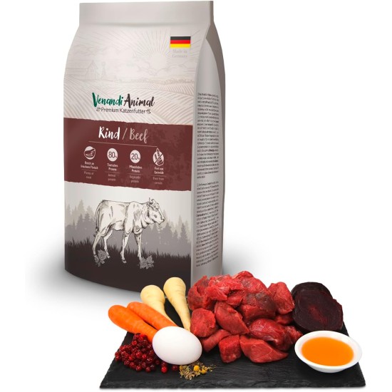 Venandi Animal Premium Dry Food for Cats, Salmon, Grain-Free with Lots of Fresh Salmon, 1.5 kg Venandi Animal Premium Dry Food for Cats, Salmon, Grain-Free with Lots of Fresh Salmon, 1.5 kg