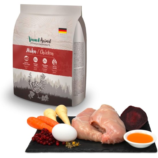 Venandi Animal Premium Dry Food for Cats, Salmon, Grain-Free with Lots of Fresh Salmon, 1.5 kg Venandi Animal Premium Dry Food for Cats, Salmon, Grain-Free with Lots of Fresh Salmon, 1.5 kg