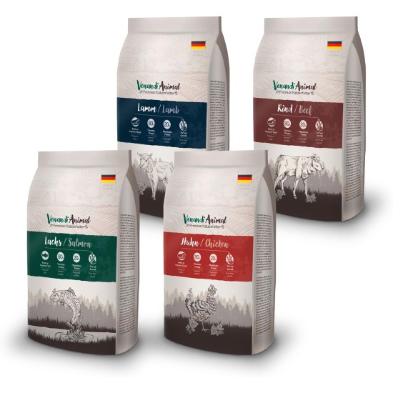 Venandi Animal Premium Dry Food for Cats, Sampling Pack Lamb, 4 x 1.5 kg (Pack of 4), Grain-Free with Lots of Fresh Meat and Fish Venandi Animal Premium Dry Food for Cats, Sampling Pack Lamb, 4 x 1.5 kg (Pack of 4), Grain-Free with Lots of Fresh Meat and Fish