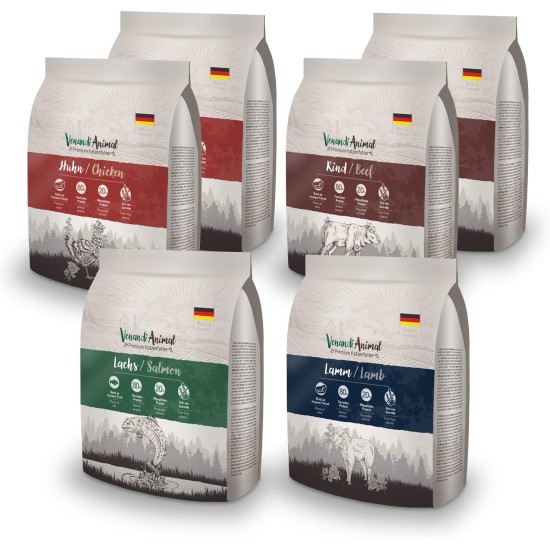 Venandi Animal Premium Dry Food for Cats, Tasting Pack 1, 6 x 0.3 kg, Grain Free with Lots of Fresh Meat and Fish, 1.8 kg Venandi Animal Premium Dry Food for Cats, Tasting Pack 1, 6 x 0.3 kg, Grain Free with Lots of Fresh Meat and Fish, 1.8 kg