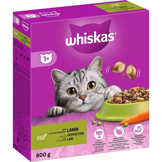 Whiskas Adult 1+ Dry Food - Cat Dry Food for Adult Cats - Chicken - 5 x 800 g Whiskas Adult 1+ Dry Food - Cat Dry Food for Adult Cats - Chicken - 5 x 800 g