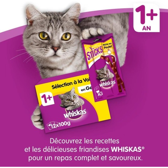 Whiskas Cat / Dry Food Adult 1+ for adult cats with chicken, 2 bags (2 x 1.9 kg) Whiskas Cat / Dry Food Adult 1+ for adult cats with chicken, 2 bags (2 x 1.9 kg)