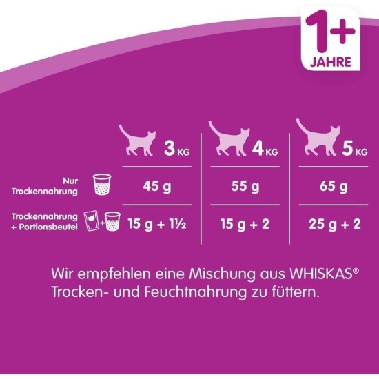 Whiskas Cat / Dry Food Adult 1+ for adult cats with chicken, 2 bags (2 x 1.9 kg) Whiskas Cat / Dry Food Adult 1+ for adult cats with chicken, 2 bags (2 x 1.9 kg)