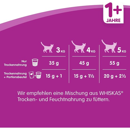 Whiskas Cat / Dry Food Adult 1+ for adult cats with chicken, 2 bags (2 x 1.9 kg) Whiskas Cat / Dry Food Adult 1+ for adult cats with chicken, 2 bags (2 x 1.9 kg)