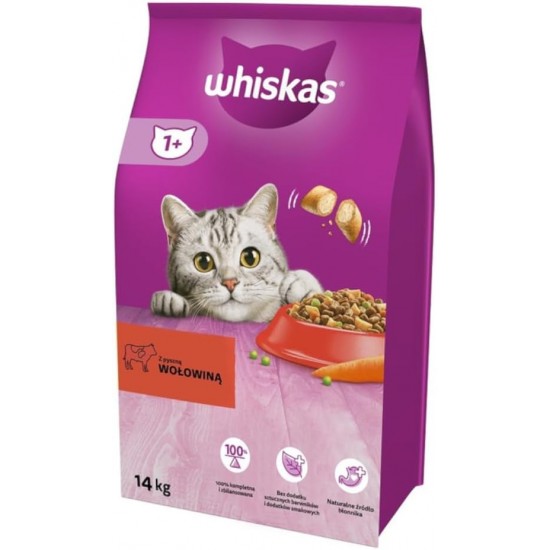 Whiskas Cat / Dry Food Adult 1+ for adult cats with chicken, 2 bags (2 x 1.9 kg) Whiskas Cat / Dry Food Adult 1+ for adult cats with chicken, 2 bags (2 x 1.9 kg)