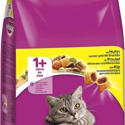 Whiskas Cat / Dry Food Adult 1+ for adult cats with chicken, 2 bags (2 x 1.9 kg)
