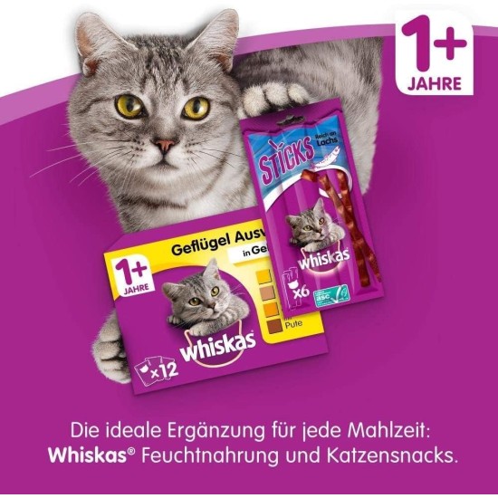 Whiskas Cat / Dry Food Adult 1+ for adult cats with chicken, 2 bags (2 x 1.9 kg) Whiskas Cat / Dry Food Adult 1+ for adult cats with chicken, 2 bags (2 x 1.9 kg)
