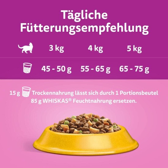 Whiskas Cat Food Dry Food Senior 7+ with Chicken, 6 Bags (6 x 1.9 kg) Whiskas Cat Food Dry Food Senior 7+ with Chicken, 6 Bags (6 x 1.9 kg)