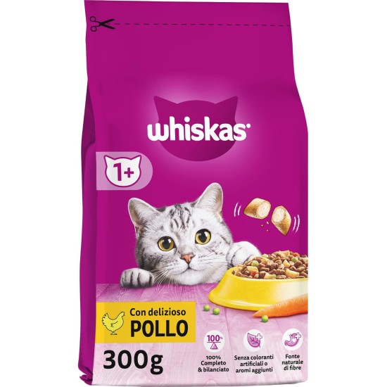 Whiskas Dry Food Adult 1+ with Chicken - Dry Food for Adult Cats, 14 x 300 g Whiskas Dry Food Adult 1+ with Chicken - Dry Food for Adult Cats, 14 x 300 g